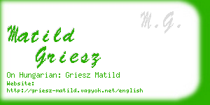 matild griesz business card